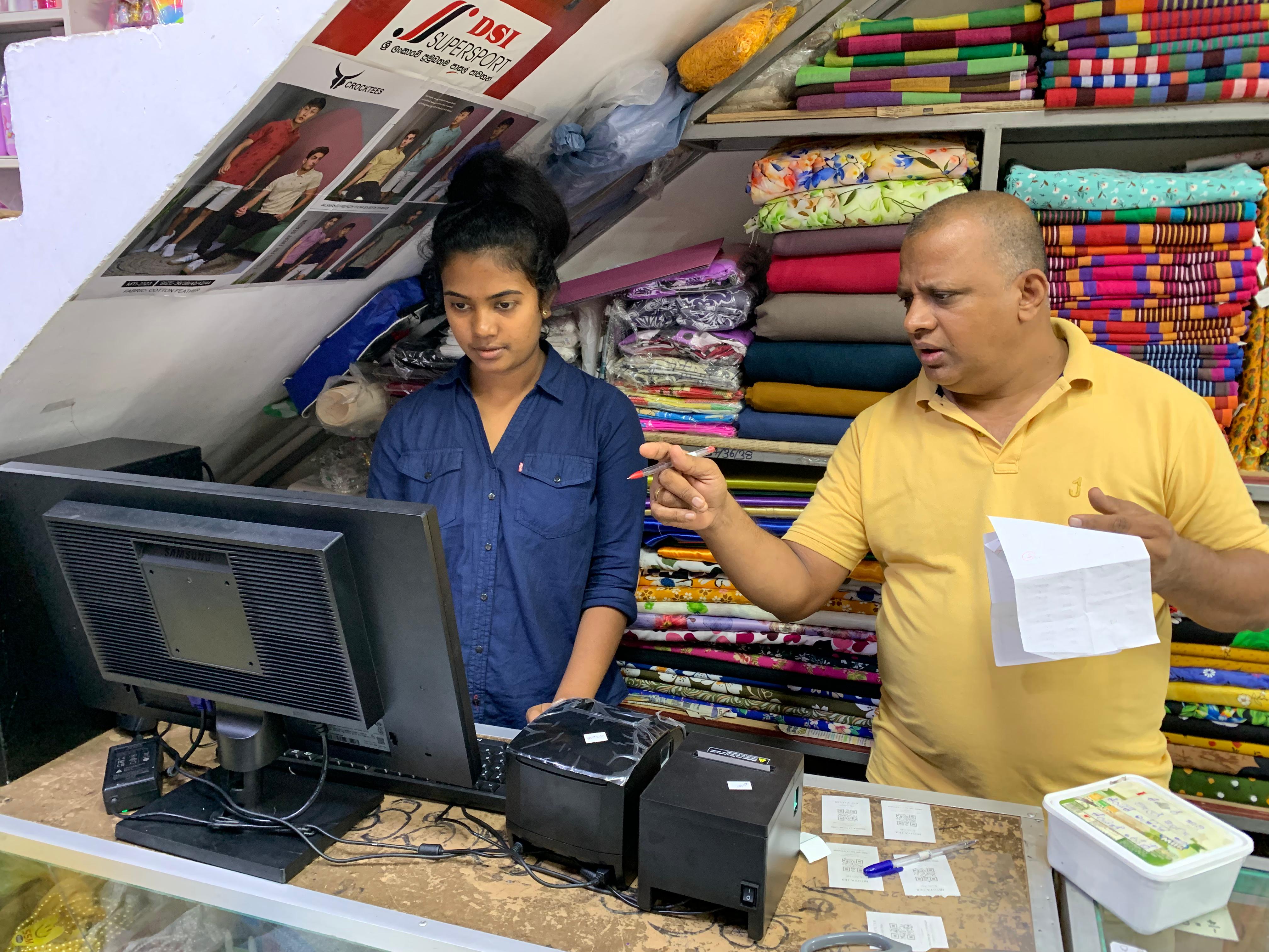 Sample receipt showing professional design with barcode and transaction details